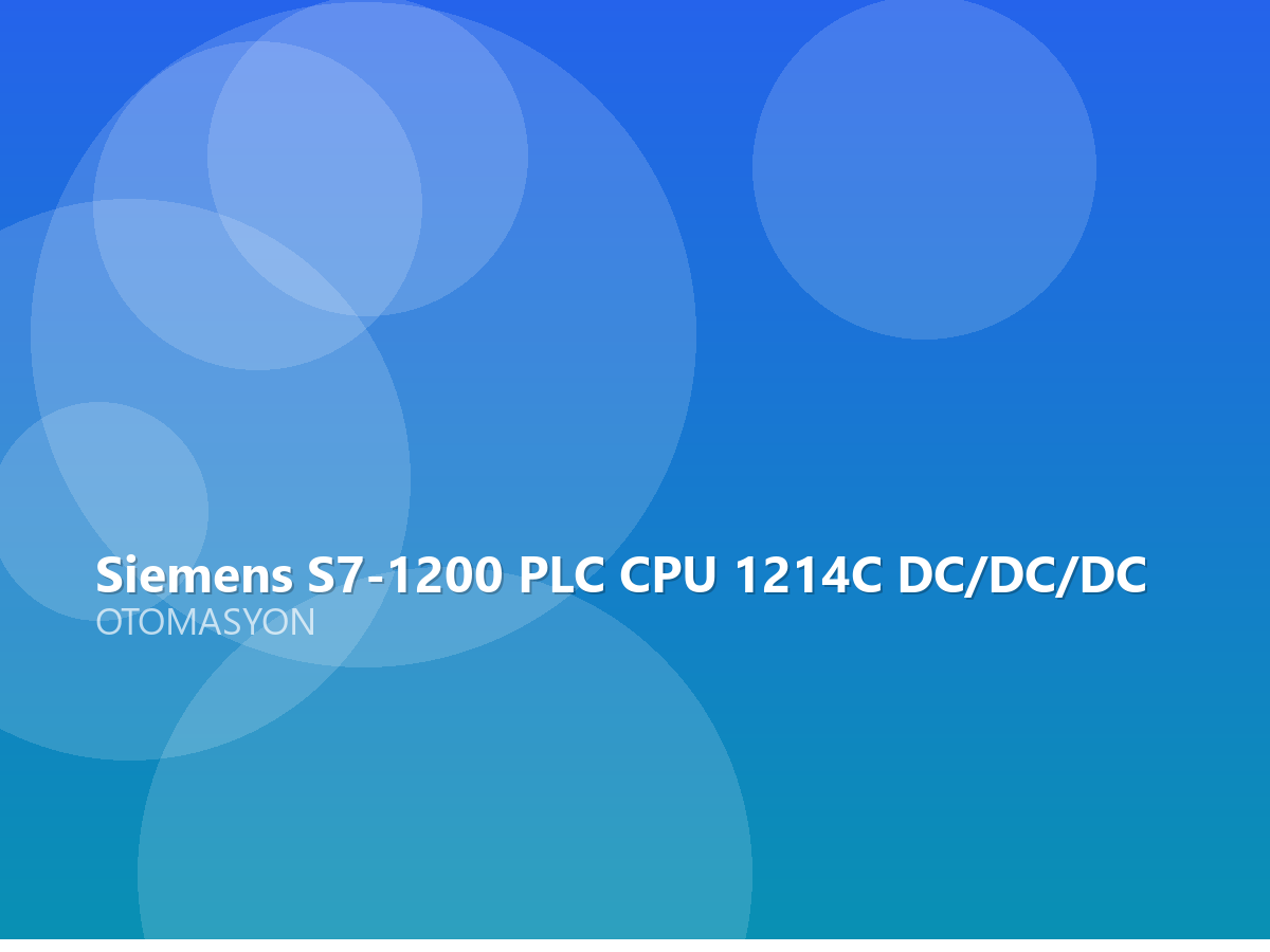 Siemens S7-1200 PLC CPU 1214C DC/DC/DC
