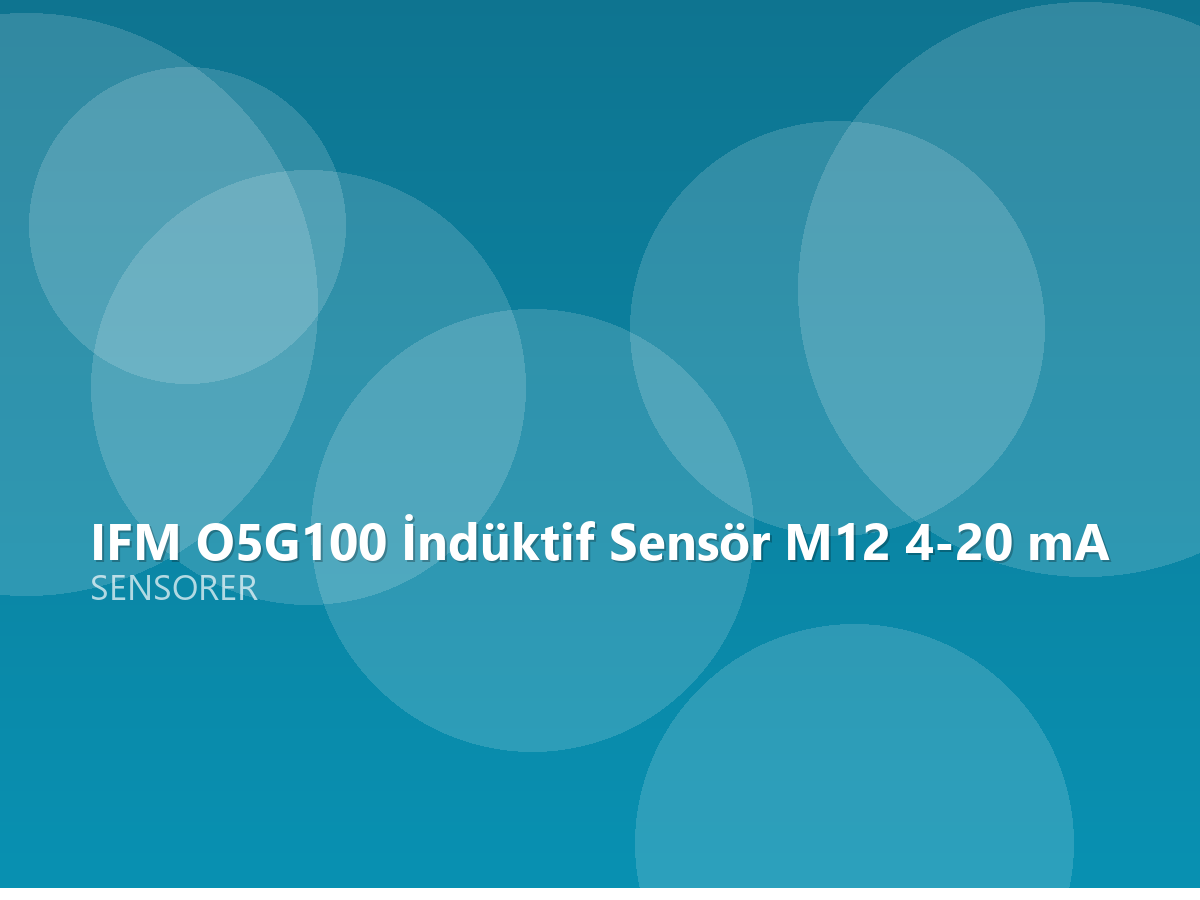 IFM O5G100 İndüktif Sensör M12 4-20 mA