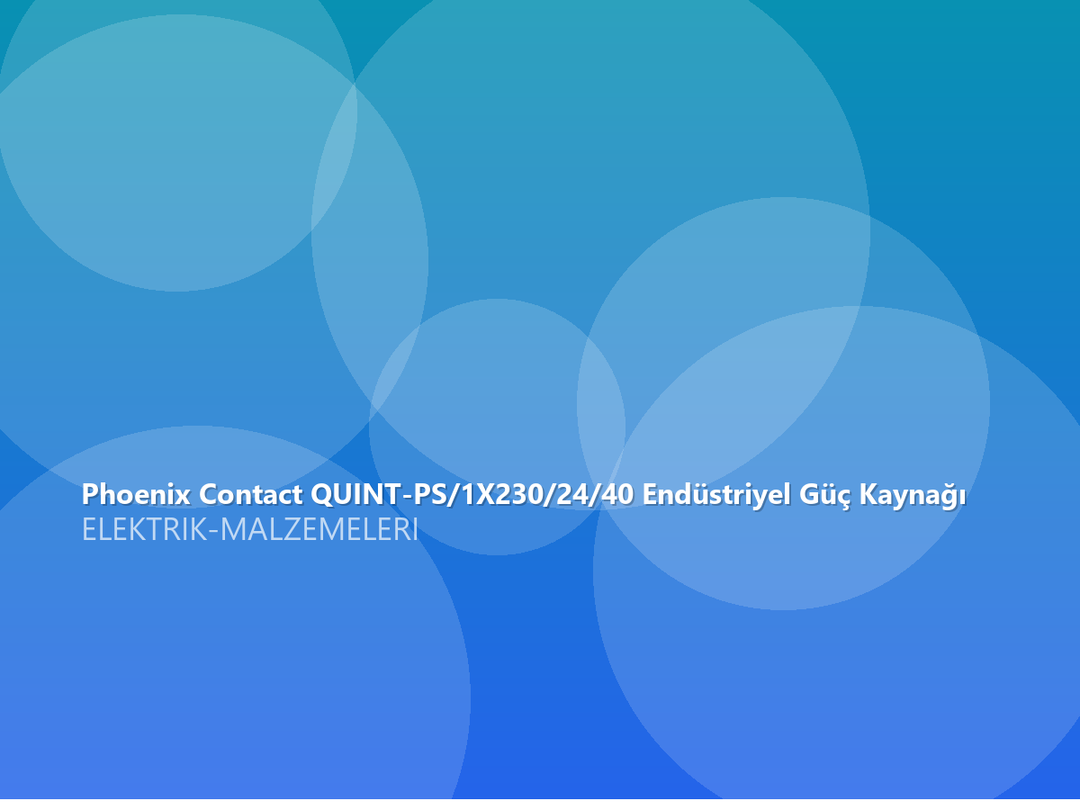 Phoenix Contact QUINT-PS/1X230/24/40 Endüstriyel Güç Kaynağı